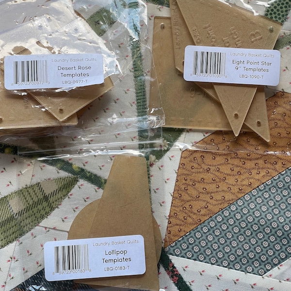 Templates for (Each Sold Separately) Desert Star, Lollipop and 8 Point Star