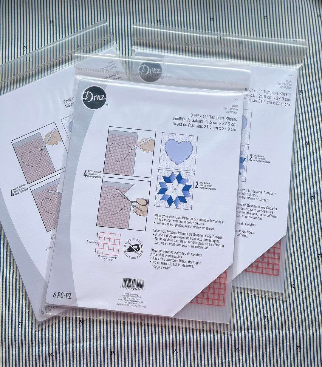 Dritz Vinyl Template Sheets 8.5 X 11 - Etsy