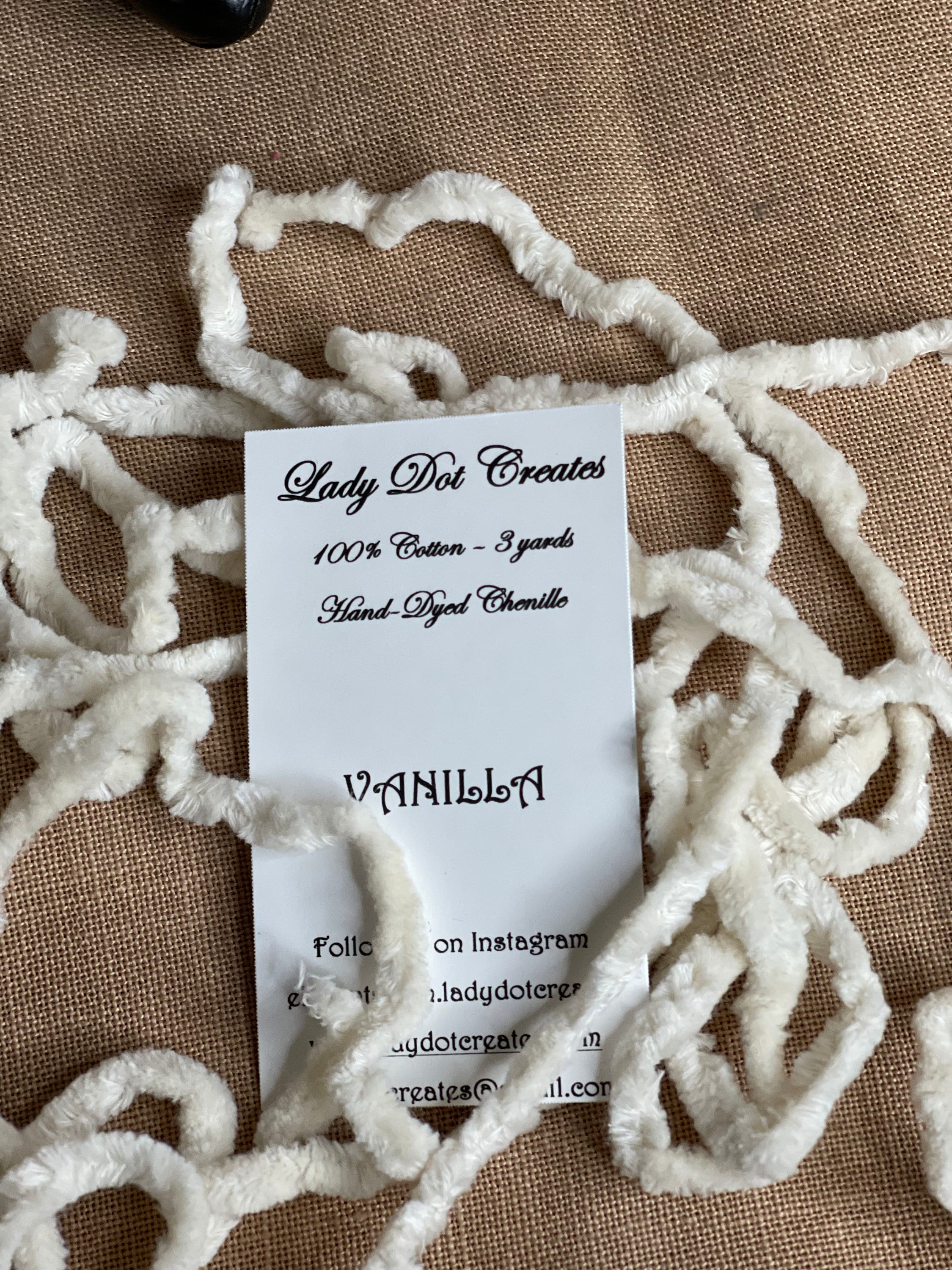 Lady Dot Creates ~ Vanilla Chenille Trim