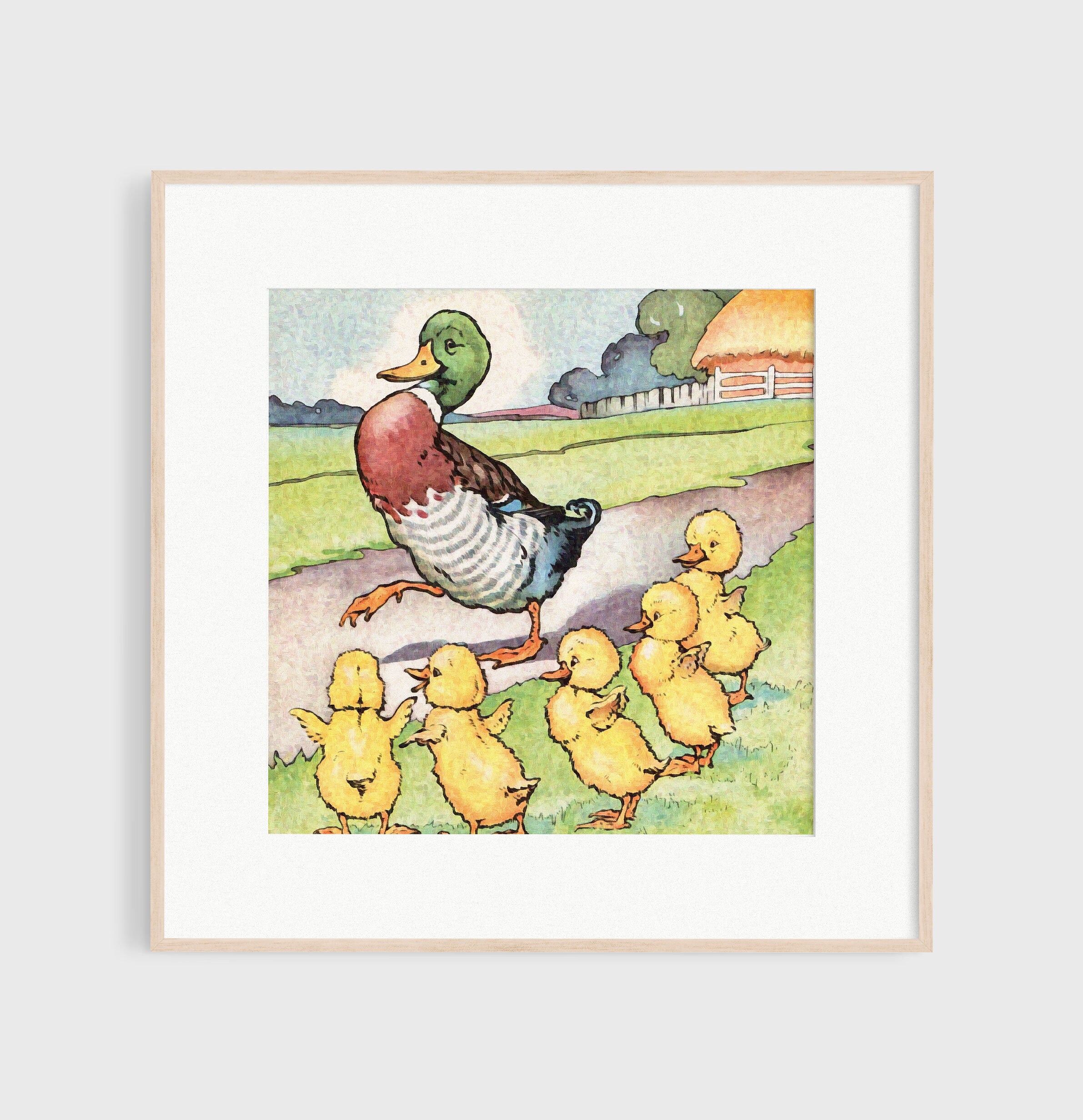 Duck Print Digital Download Duck Wall Art Nursery Animal Etsy