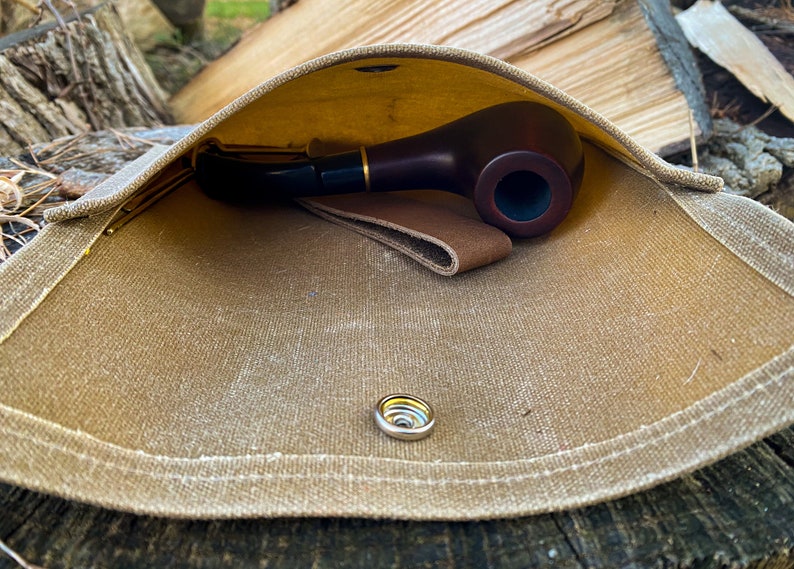 Waxed Canvas Pipe Pouch Tobacco Pouch Smoking Pipe Case Etsy