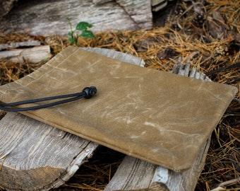Large Waxed Canvas Ditty Gear Bag for Food, Bushcraft, Camping, and the Outdoors