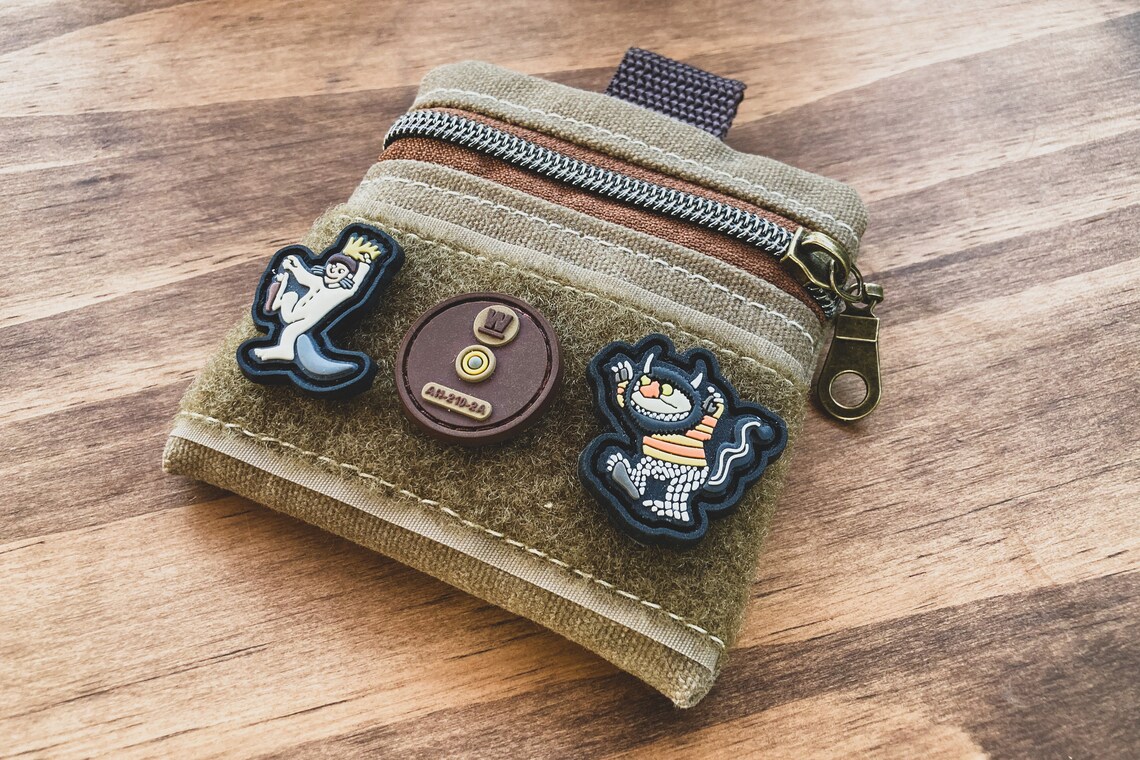 Waxed Canvas EDC 4x4 Pocket Organizer With Velcro for Ranger Etsy