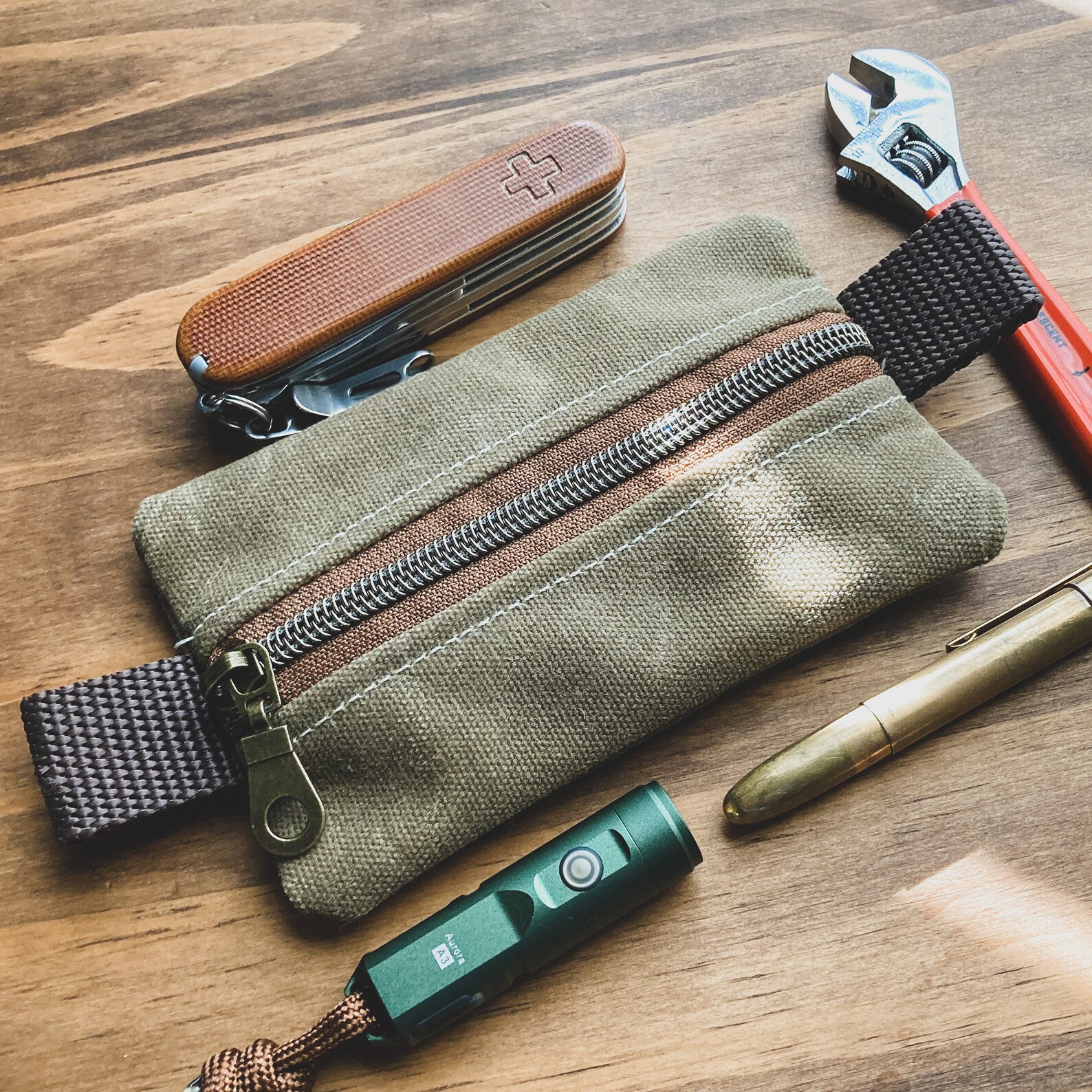 Waxed Canvas EDC Possibles Pocket Organizer Etsy