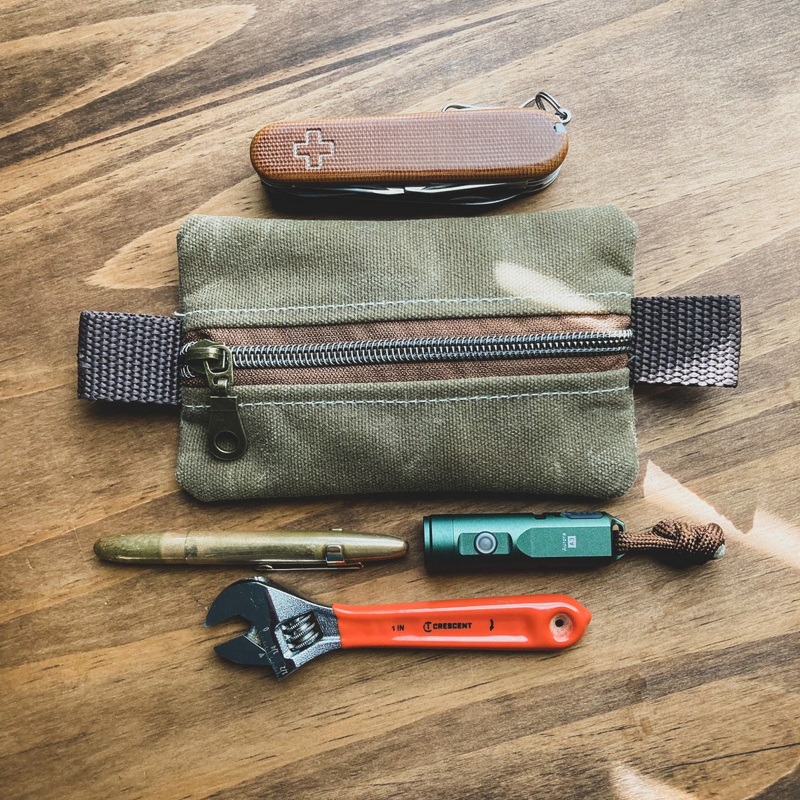 Waxed Canvas EDC Possibles Pocket Organizer Etsy