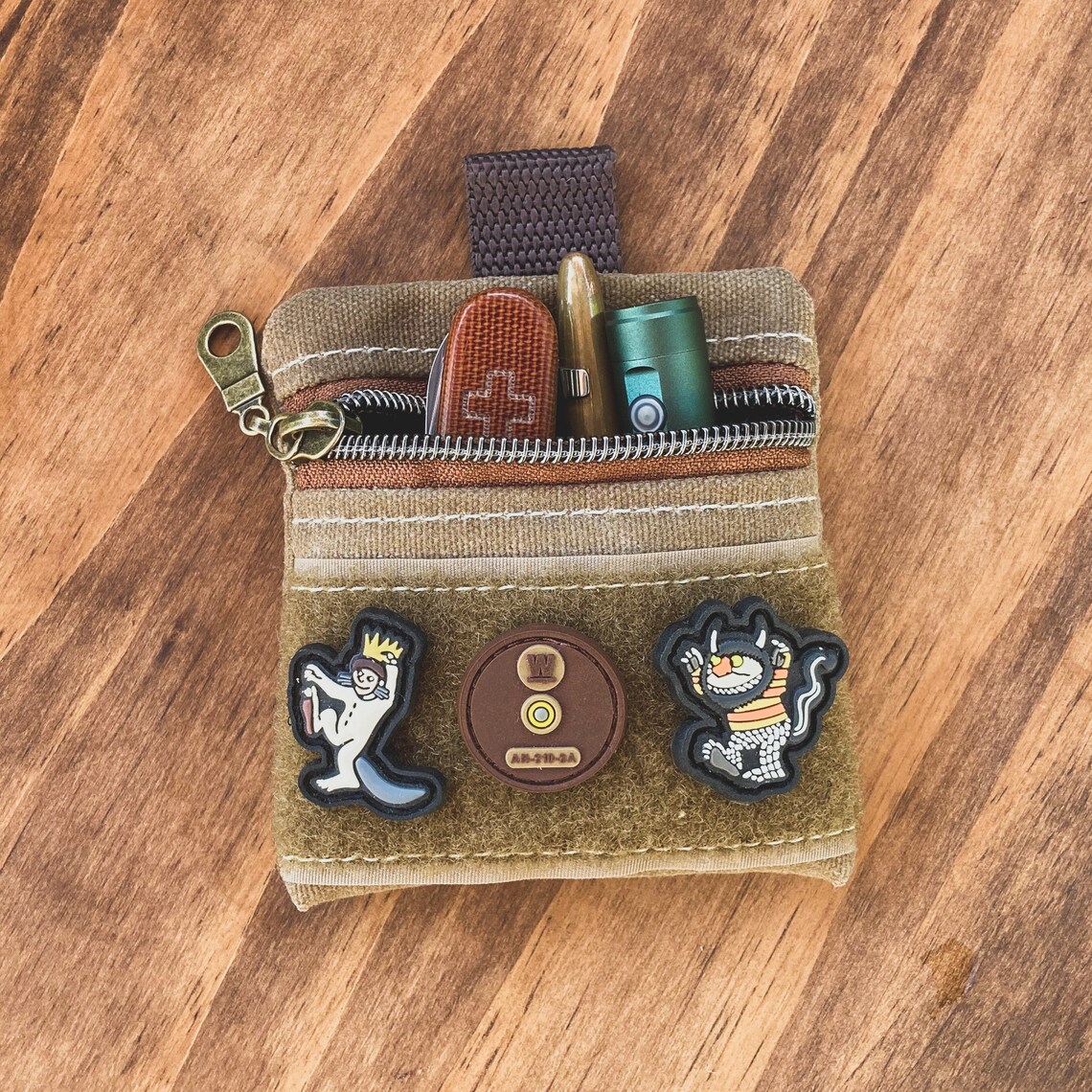 Waxed Canvas EDC 4x4 Pocket Organizer With Velcro for Ranger Etsy