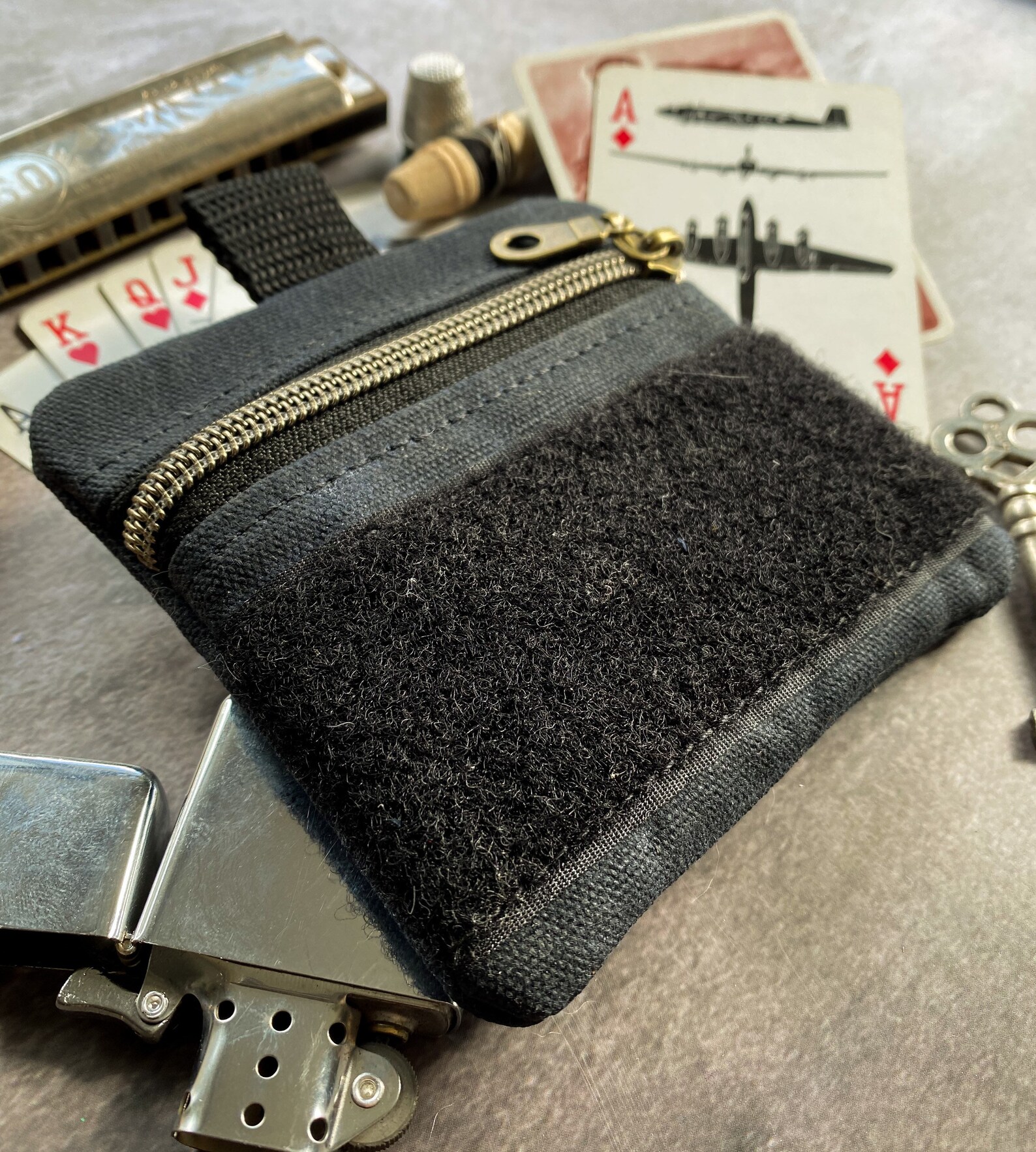 Waxed Canvas EDC 4x4 Pocket Organizer With Velcro for Ranger Etsy