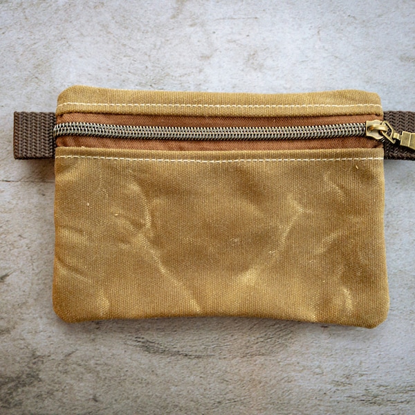 5x7 Waxed Canvas Zipper Tool Pouch, EDC Pouch, Small Coin Pouch, Zip Pouch, Everyday Carry, Bushcraft, Firecraft, Knife Pouch, EDC Gear