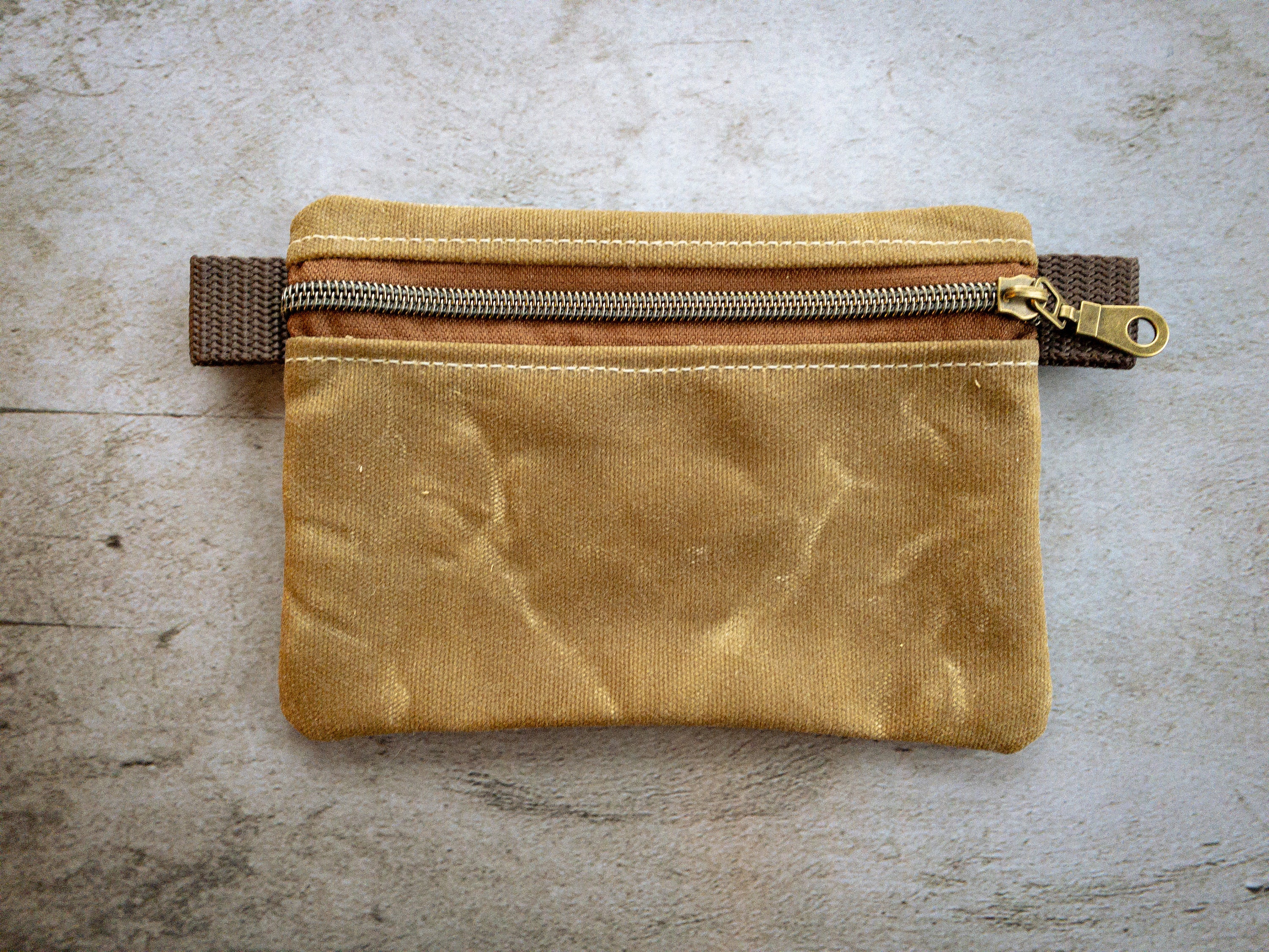 Waxed Canvas Small Pouch With Zipper, Pouch With Keychain, Zipper Wallet,  Small Wallet, Minimalist Pouch, Coin Purse, Card Case, Tool Pouch 