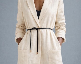 Genuine Leather Rope Belt – Handcrafted Double Wrap | Custom Length & Color