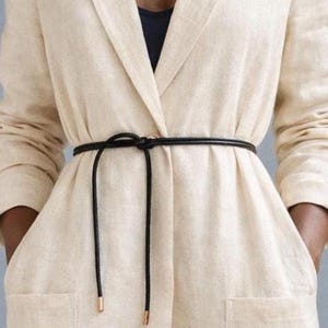 Genuine Leather Rope Belt – Handcrafted Double Wrap | Custom Length & Color