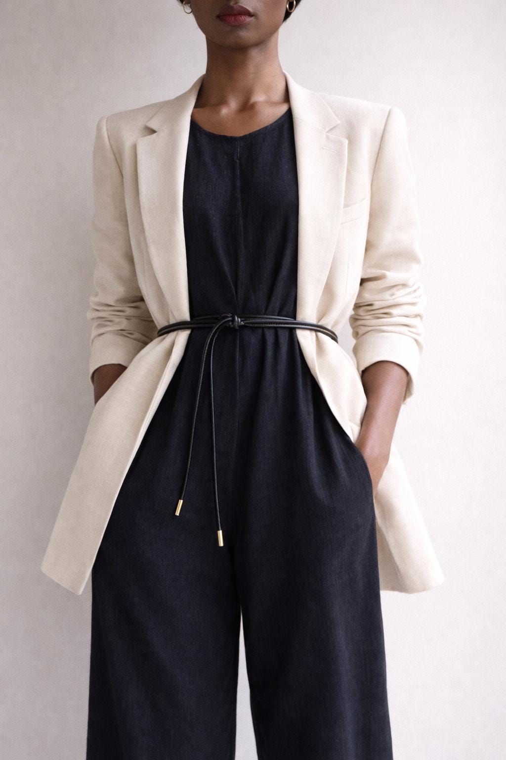 Leather Cord Rope Waist Belt for Dresses Sweaters Cardigans Coats Double Wrap Inzegao Women Leather Cord String Rope Waist Belt for Dress  main image 4