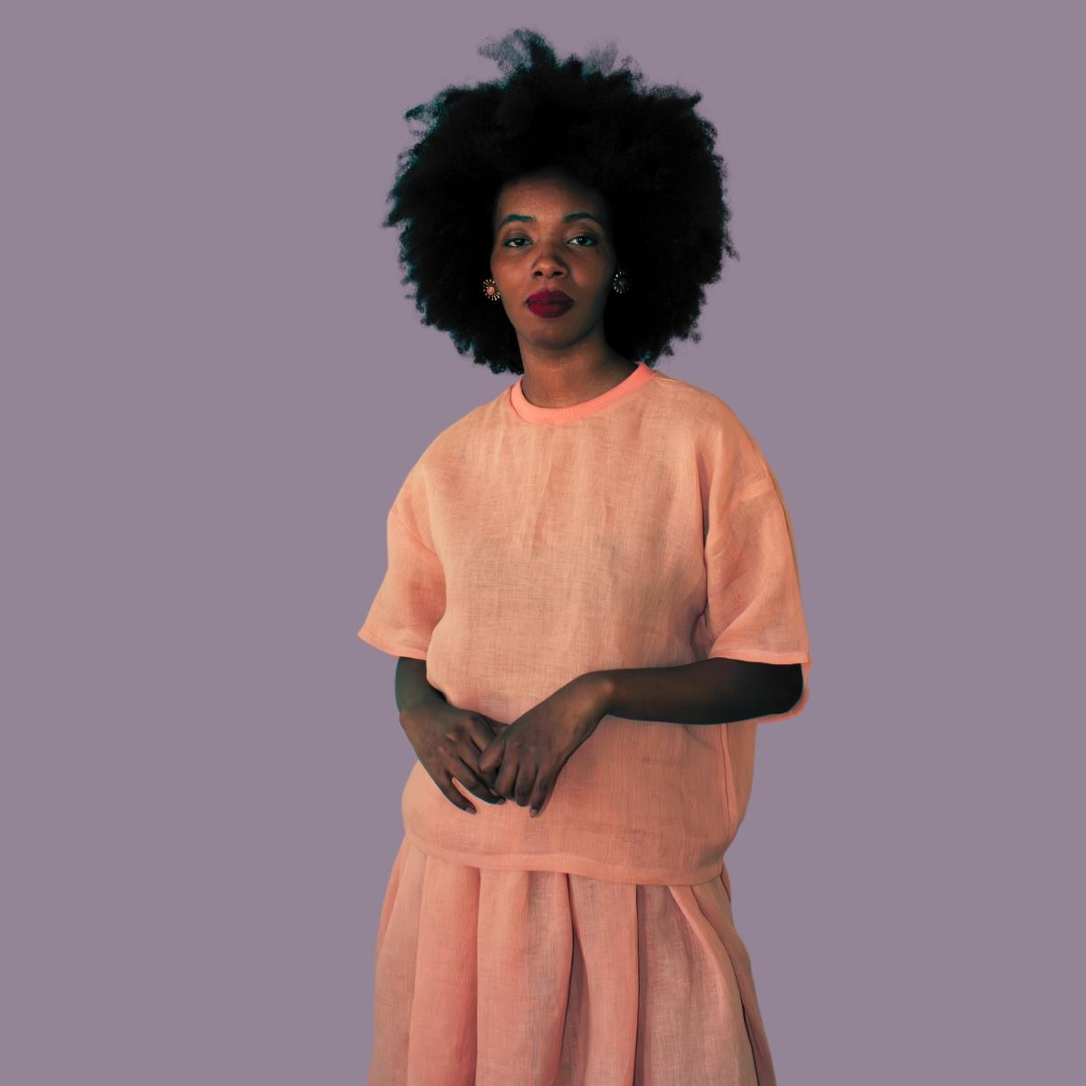 Coral Linen Oversized T-Shirt – Breathable Lightweight Short Sleeve Top - Women’s Linen Tee
