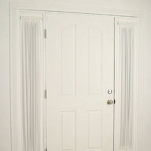 Cotton-Polyester Sidelight Curtain Fits Sidelight Windows 6&quot; - 12&quot; wide (Single Panel)