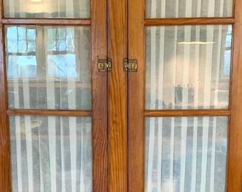 Linen-Look Sheer China Cabinet Curtain: Custom Kitchen Panel