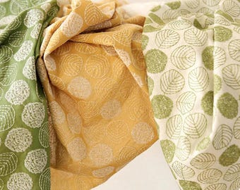 Embroidered Plant Pattern Curtain: Cotton Linen Rod Pocket Panel, Custom Length