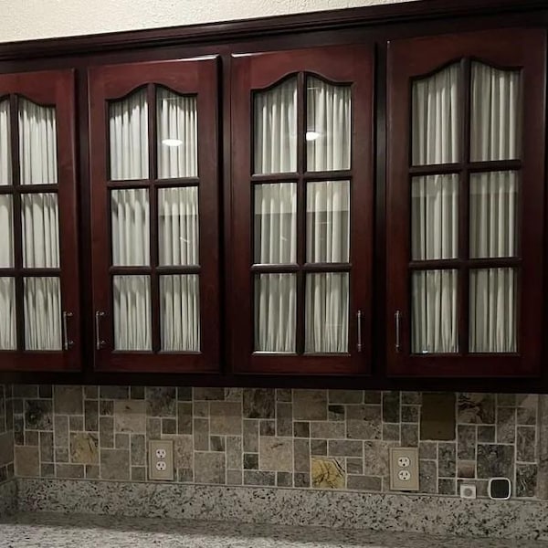 Custom Cotton Cabinet Curtain: Kitchen & Closet Panel