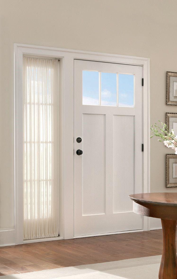 100% Linen Door Curtain, Linen Door Curtains, French Door Curtains, Custom-Made Door Curtain (Single Panel)