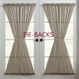 Sheer Voile Tie-Back for Sidelight and Door Curtain (Single Tie-back)