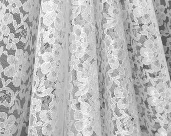 Custom Floral Lace Sidelight Curtain - Sheer Polyester Panel