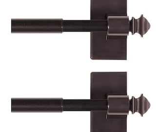 Pair of 2 Cocoa Magnetic Rods. Extend 9 to 16 inches, 16 to 28 inches