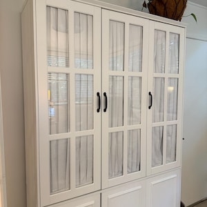 Custom Cotton Cabinet Curtain: Kitchen & Closet Panel