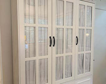 Custom Cotton Cabinet Curtain: Kitchen & Closet Panel