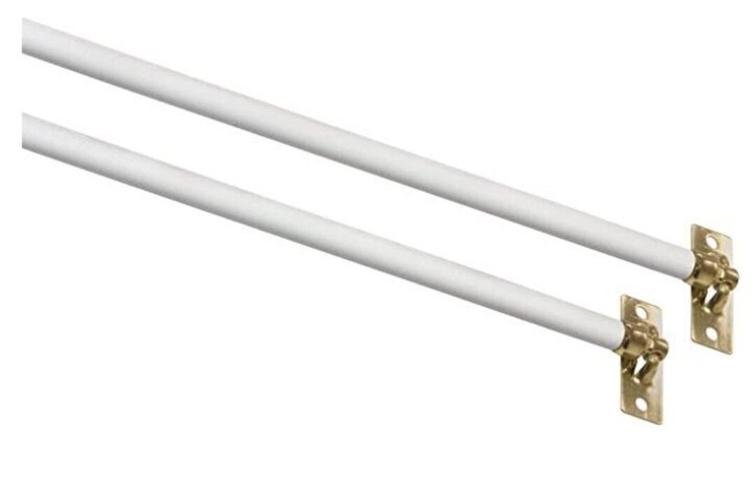 Curtain Rods, Pair of 5/16inch Swivel End Sash Rods Extend 7 to 12