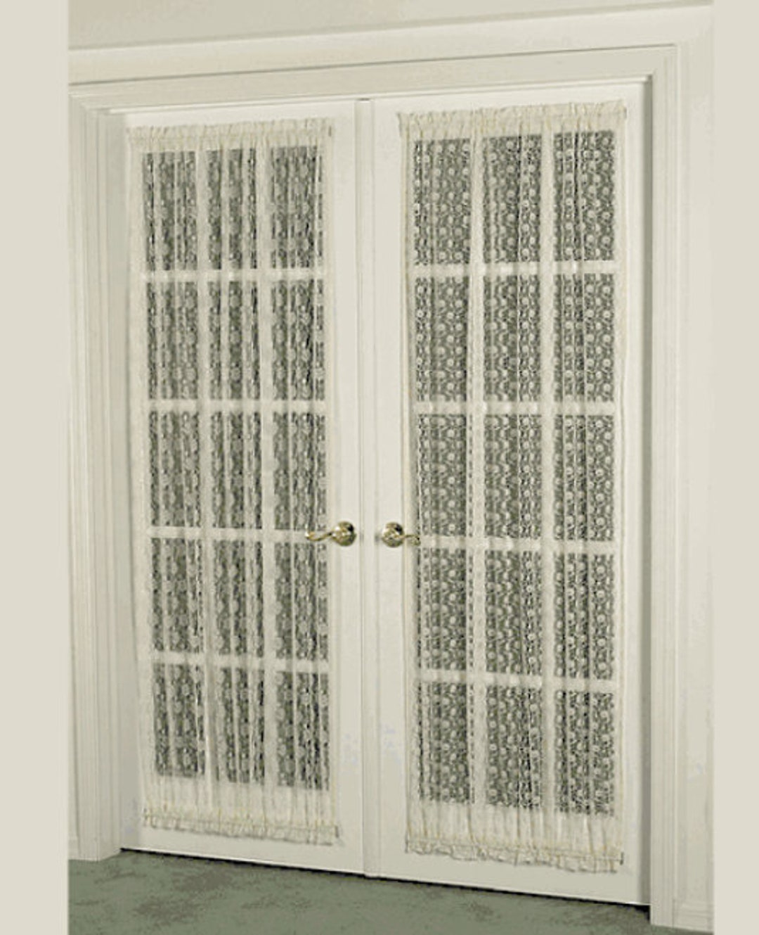 Floral Lace Door Curtains, Lace French Door Curtains, Custommade Any