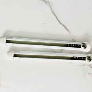 Custom Made Spring Tension Rods (Pair) Extend 5 to 7 inches, 7 to 10 Inches, 10 to 15 Inches, 15 to 21 inches and 22 to 36 inches