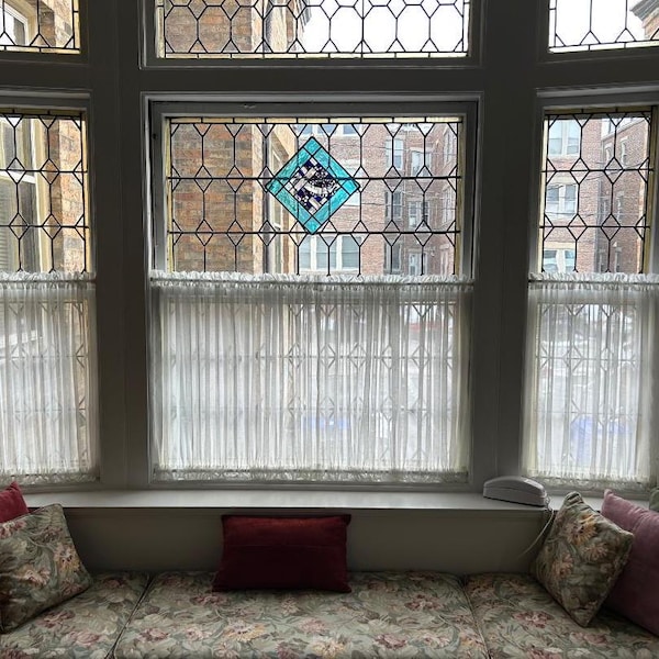 Sheer Linen-Look Cafe Curtain: Polyester, Handmade