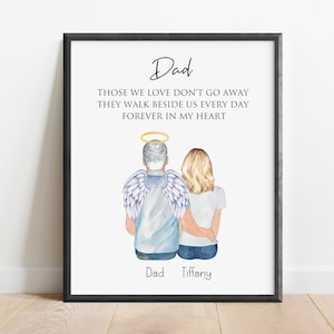 Loss of Father Gift, Custom Dad Memorial Gift, Sympathy Gift, Family Memorial Gift, In Loving Memory, Remembrance Gift, Bereavement Gift