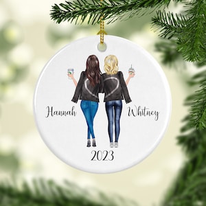 Personalized Friend Christmas Ornament, Soul Sisters Ornament, Bestie Ornament, BFF Ornament, Family Ornament, Friend Christmas Gift