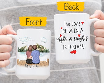 O amor entre mãe e filha é para sempre, caneca personalizada para mãe, presente para o dia das mães, caneca para o dia das mães, presente de aniversário para a mãe