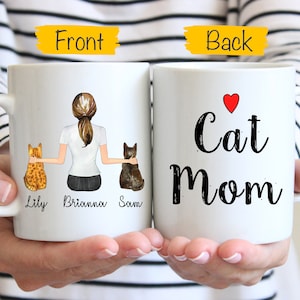 Caneca personalizada para mãe de gato, presente para mãe de gato, caneca para mãe de gato, presente para mãe de gato, presente para mãe de gato, caneca para amante de gato, presente para amante de gato, xícara para mãe de gato