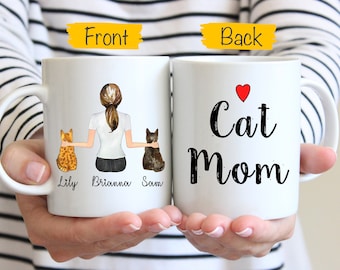 Personalized Cat Mom Mug, Cat Mom Gift, Cat Mother Mug, Cat Mother Gift, Gift For Cat Mom, Cat Lover Mug, Cat Lover Gift, Cat Mom Cup