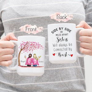 Personalized Best Friends Mug, Best Friends Gift, Custom BFF Mug, Distance Friendship, Besties Gift, BFF Mug, Soul Sisters Mug