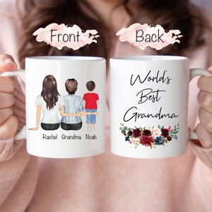 Gepersonaliseerde omamok, cadeau voor oma, oma moeder kleinkinderen, cadeau voor oma, Moederdagcadeau, mok grootmoeder, mok oma