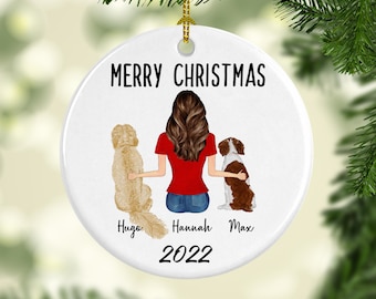 Personalized Dog Mom Christmas Ornament, Cat Mom Christmas Ornament, Dog Lover Christmas Gift, Dog Ornament, Pet Memorial Ornament