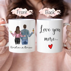 Valentine&#39;s Day Mug, Couples Mug, Couple mug, Valentine mug, Personalized Couple Coffee Mug, Custom Friend Mug, Boyfriend Gift, Lover Gift