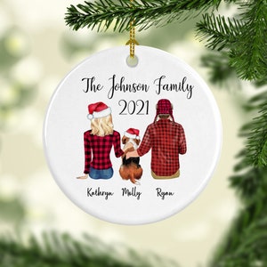 Couple Christmas Ornament, Family Ornament, Fur Family Ornament, Christmas Gift, Dog Cat Family Gift, Personalized Christmas Ornament