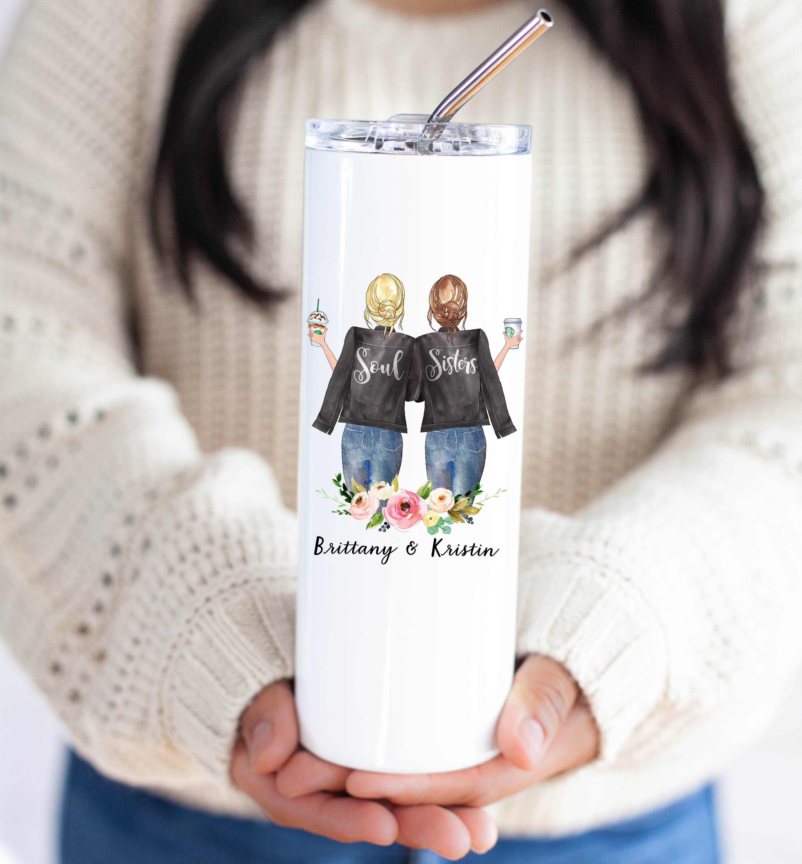 personalized best friend travel mugs