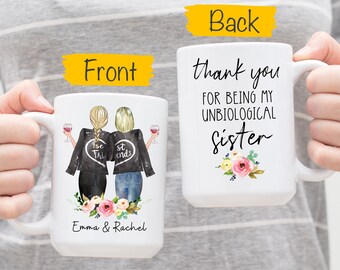 Personalized Unbiological Sister Mug, Best Friend Mug, Gift for Best Friend, BFF Mug, Bestie Mug, Mug For Friend, Friendship Mug, BFF Gift