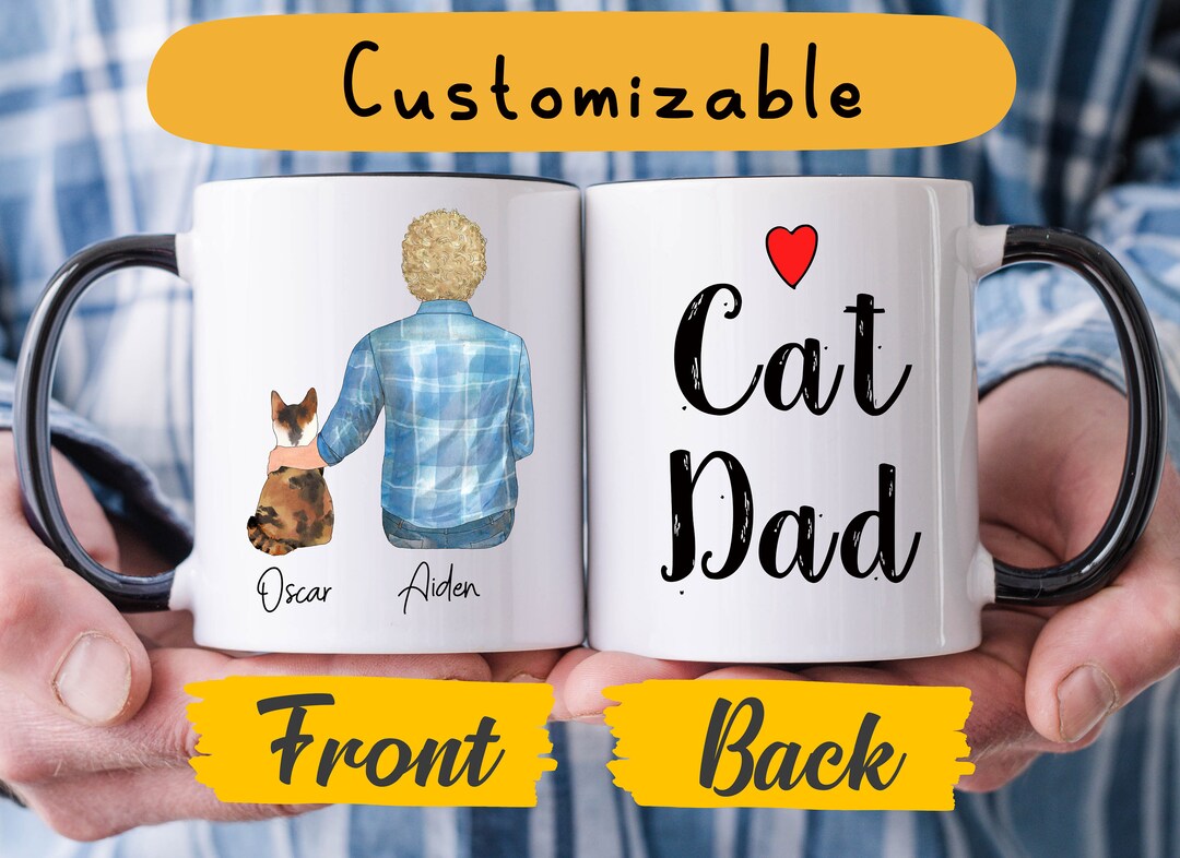 Personalized Cat Dad Mug, Cat Dad Gift, Cat Father Mug, Cat Father Gift ...