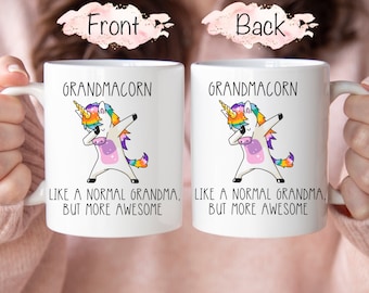 Grandmacorn Mug, Grandma Mug, Grandmother Mug, Unicorn Mug, Grandma Mugs, Personalized Grandmother Gift, Mother's Day Gift