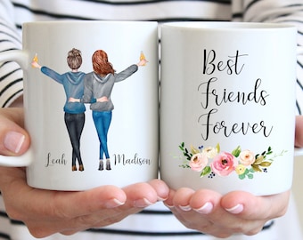 Best Friend Mug, Personalized Friend Mug, BFF Mug, Bestie Mug, Mug For Friend, Friendship Mug, Soul Sisters Mug, Custom Coffee Mug Friend