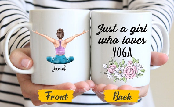 Personalized Yoga Mug, Yoga Lover Gift, Gift for Yoga Teacher, Workout Girl Gift, Fitness Mug, Workout Mug, Yoga Girl Mug, Yoga Woman Gift