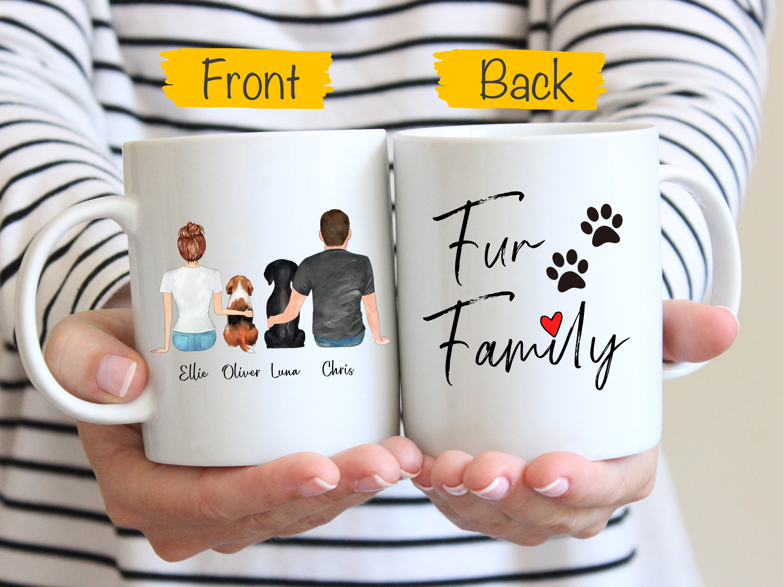 Personalized dog and store cat mug