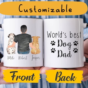 Personalized Dog Dad Mug, Dog Lover Gift, Dog Lover Mug, Dog Coffee Mug, Dog Father&#39;s Mug, Fur Dad Gift, Dog Dad Mug,  Custom Dog Dad Gift