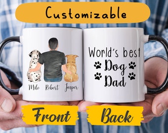 Personalisierte Hunde Papa Becher, Hunde-Liebhaber-Geschenk, Hunde-Liebhaber-Becher, Hund Kaffeetasse, Hund Vaters Becher, Pelz Papa Geschenk, Hunde Papa Becher, individuelles Hund Papa Geschenk